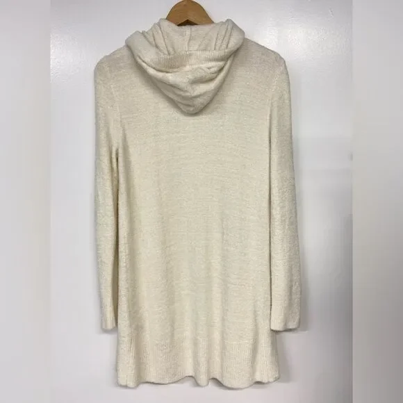 Barefoot Dreams CozyChic Lite Open Front Hooded Cardigan Size Medium - Picture 2 of 8